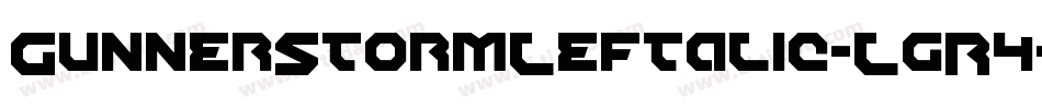 GunnerStormLeftalic-LgR4字体转换