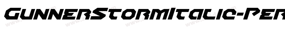 GunnerStormItalic-PerE字体转换