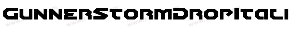 GunnerStormDropItalic-KX1e字体转换