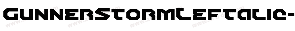 GunnerStormLeftalic-LgR4字体转换