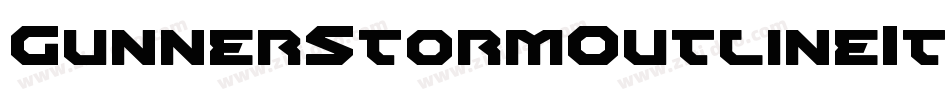 GunnerStormOutlineItalic-gKD6字体转换