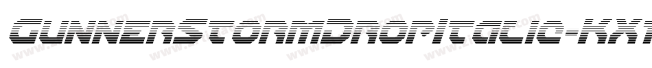 GunnerStormDropItalic-KX1e字体转换