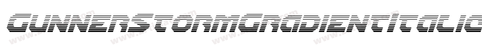 GunnerStormGradientItalic-7VYD字体转换