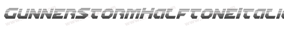 GunnerStormHalftoneItalic-dY37字体转换