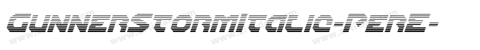 GunnerStormItalic-PerE字体转换