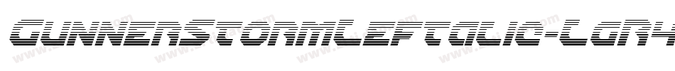 GunnerStormLeftalic-LgR4字体转换