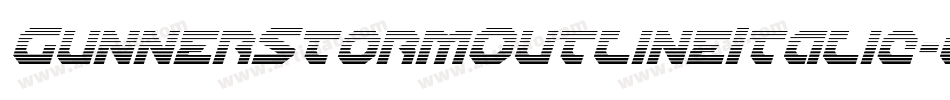 GunnerStormOutlineItalic-gKD6字体转换