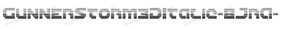 GunnerStorm3DItalic-8JrA字体转换