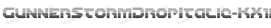 GunnerStormDropItalic-KX1e字体转换