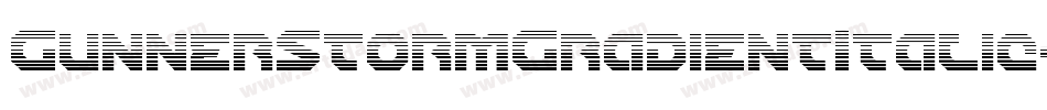 GunnerStormGradientItalic-7VYD字体转换