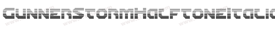 GunnerStormHalftoneItalic-dY37字体转换