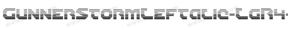GunnerStormLeftalic-LgR4字体转换