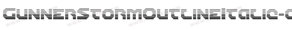 GunnerStormOutlineItalic-gKD6字体转换