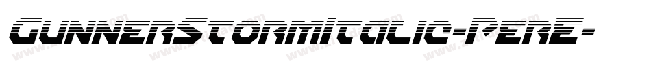 GunnerStormItalic-PerE字体转换