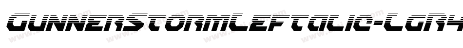 GunnerStormLeftalic-LgR4字体转换