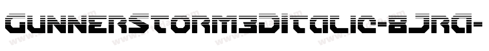 GunnerStorm3DItalic-8JrA字体转换