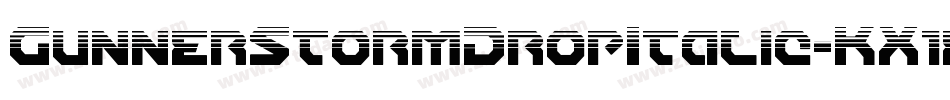 GunnerStormDropItalic-KX1e字体转换