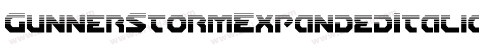 GunnerStormExpandedItalic-vWKL字体转换
