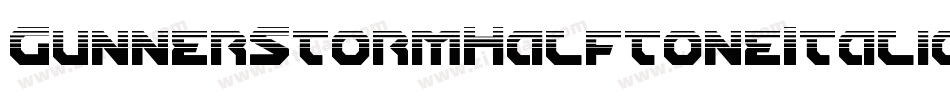 GunnerStormHalftoneItalic-dY37字体转换