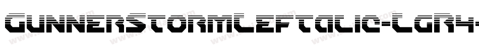 GunnerStormLeftalic-LgR4字体转换