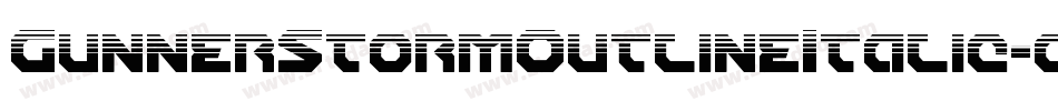 GunnerStormOutlineItalic-gKD6字体转换