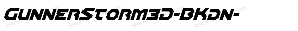 GunnerStorm3D-BKdn字体转换