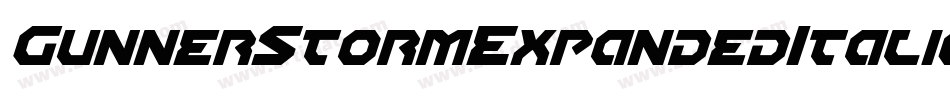 GunnerStormExpandedItalic-vWKL字体转换