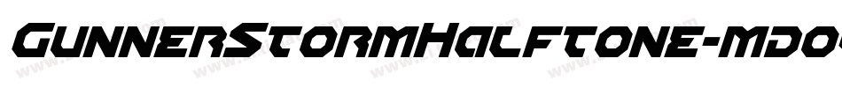 GunnerStormHalftone-mdov字体转换