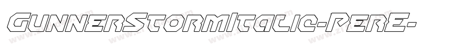 GunnerStormItalic-PerE字体转换