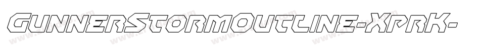 GunnerStormOutline-XprK字体转换