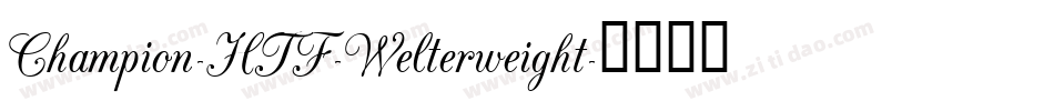 Champion-HTF-Welterweight字体转换