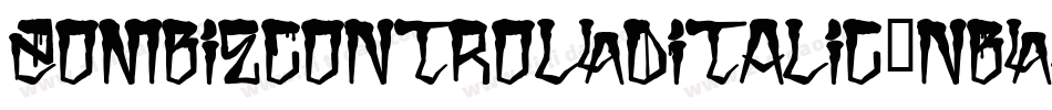 ZombieControl3DItalic-nB74字体转换