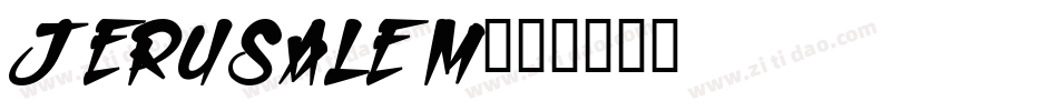 JERUSALEM字体转换