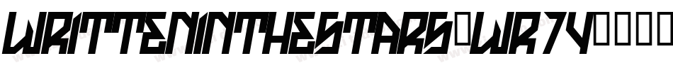 WrittenInTheStars-Wr74字体转换