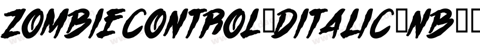 ZombieControl3DItalic-nB74字体转换