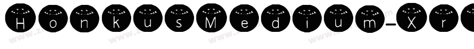 HonkusMedium-XrBo字体转换