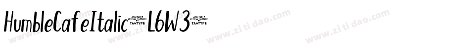 HumbleCafeItalic-L6W3字体转换
