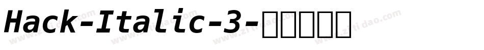 Hack-Italic-3字体转换