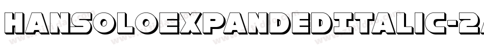 HanSoloExpandedItalic-2aml字体转换
