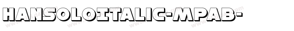HanSoloItalic-MPaB字体转换