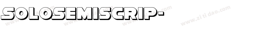 SoloSemiscrip字体转换