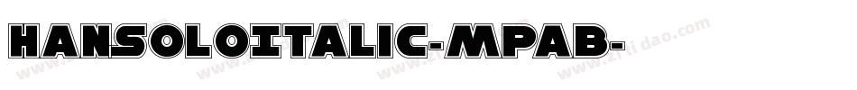 HanSoloItalic-MPaB字体转换