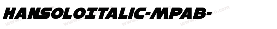 HanSoloItalic-MPaB字体转换