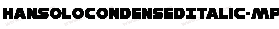 HanSoloCondensedItalic-MPaw字体转换