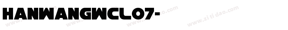 HanWangWCL07字体转换