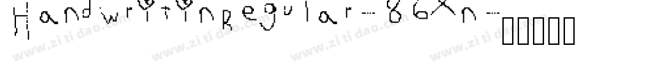 HandwritinRegular-86Xn字体转换