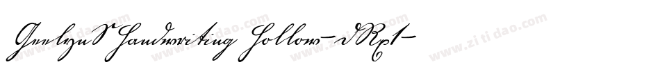 GeelynSHandwritingHollow-DRx1字体转换