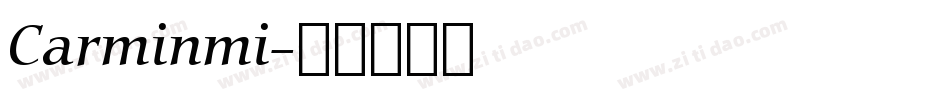 Carminmi字体转换