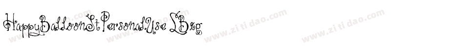 HappyBalloonStPersonalUse-LBxg字体转换