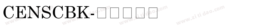CENSCBK字体转换